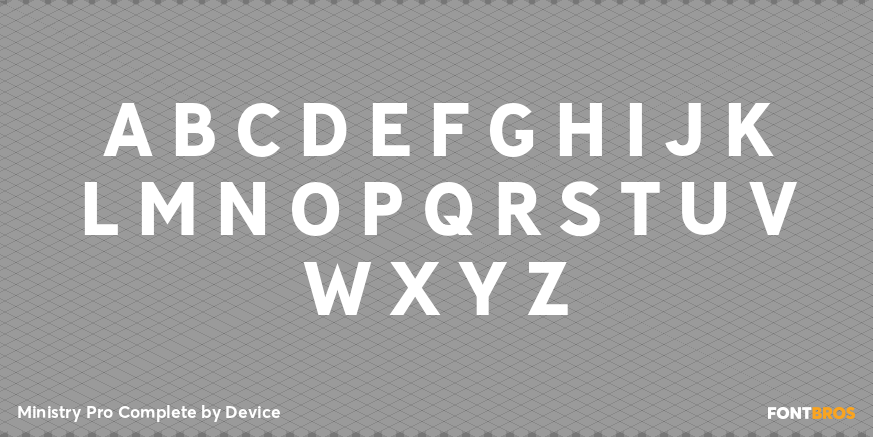 Ministry Pro Complete Font Poster #2