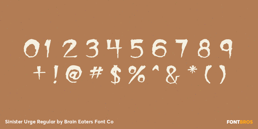 Sinister Urge Regular Font Poster #4