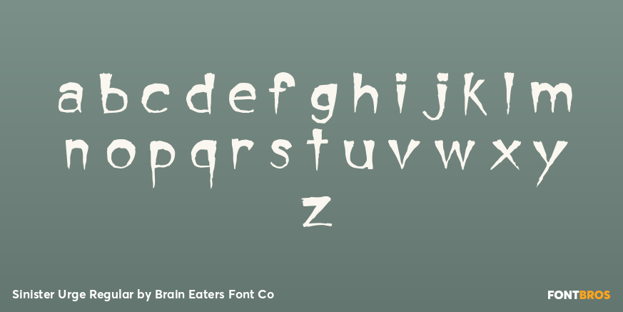 Sinister Urge Regular Font Poster #3