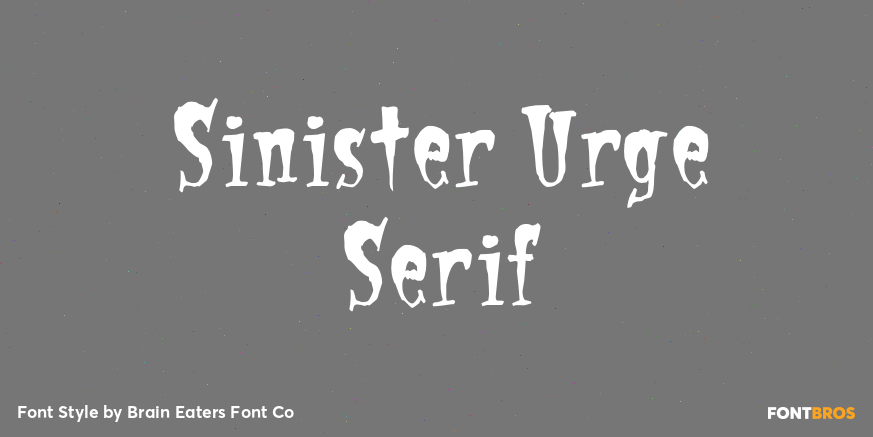 Sinister Urge Serif Poster