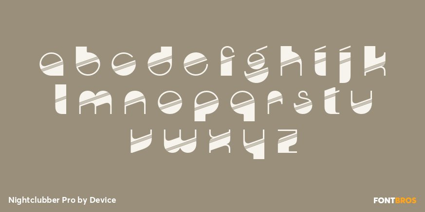 Nightclubber Pro Font Poster #3