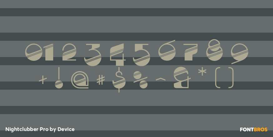 Nightclubber Pro Font Poster #4