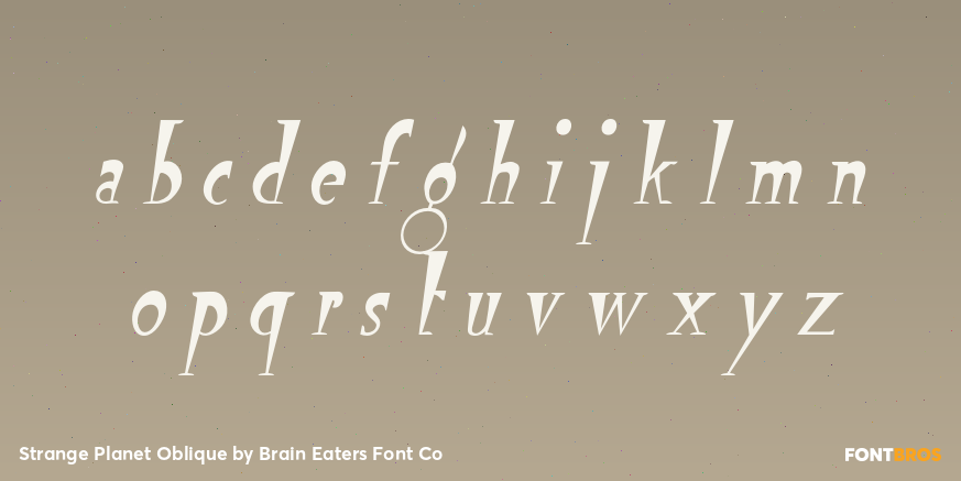 Strange Planet Oblique Font Poster #3