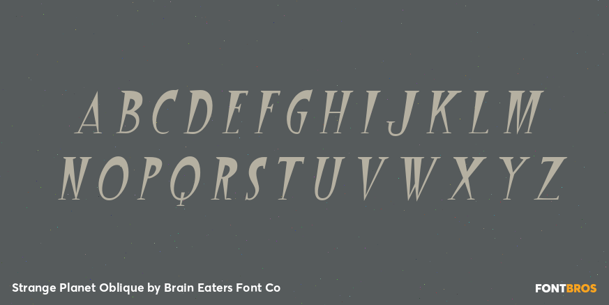 Strange Planet Oblique Font Poster #2