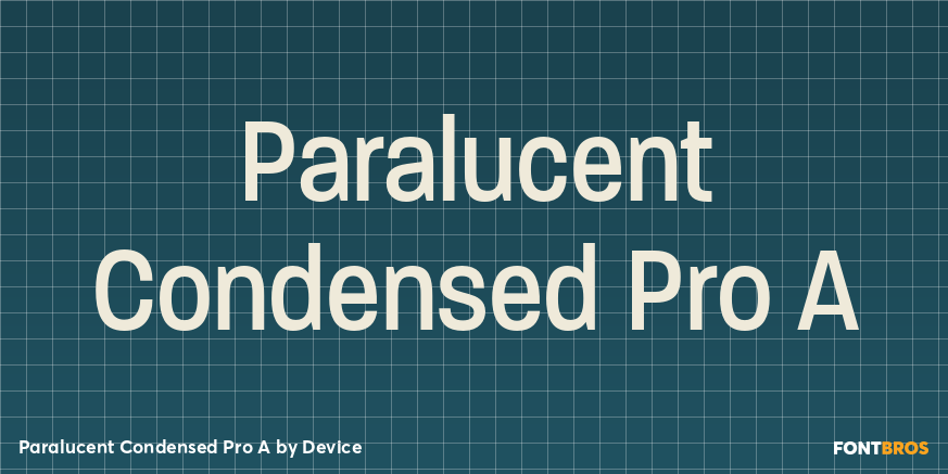 Paralucent Condensed Pro A Font Poster