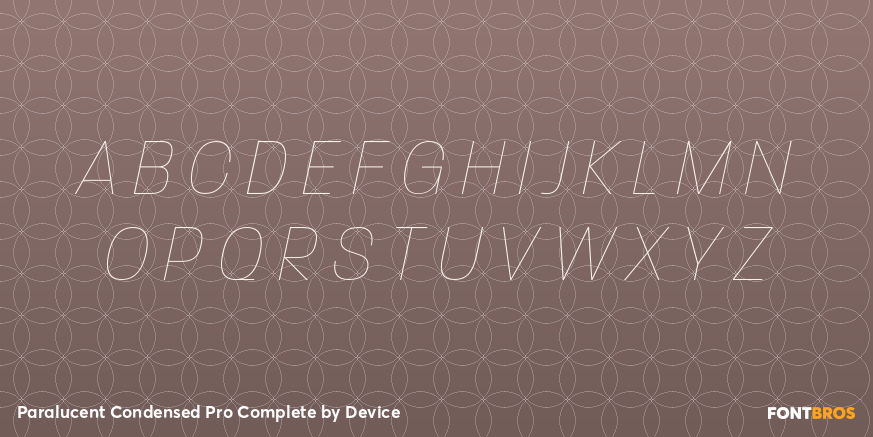 Paralucent Condensed Pro Complete Font Poster #2