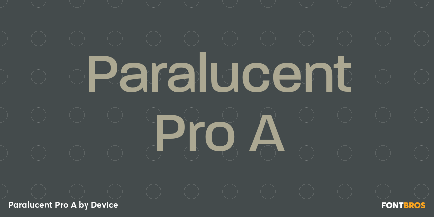 Paralucent Pro A Font Poster