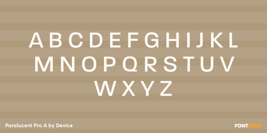 Paralucent Pro A Font Poster #2