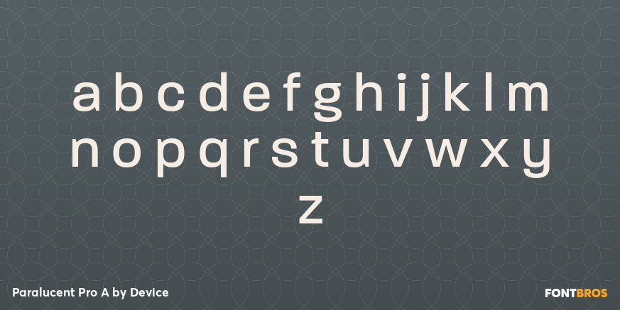 Paralucent Pro A Font Poster #3