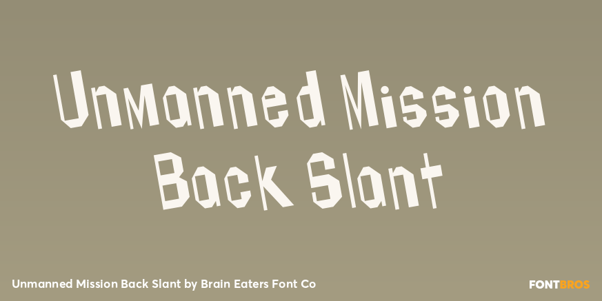 Unmanned Mission Back Slant Font Poster #1