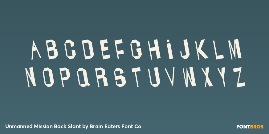 Unmanned Mission Back Slant Font Poster #2