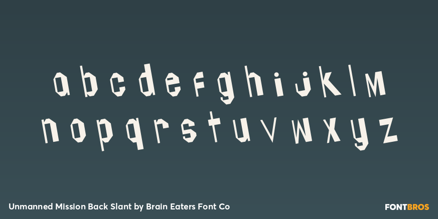 Unmanned Mission Back Slant Font Poster #3