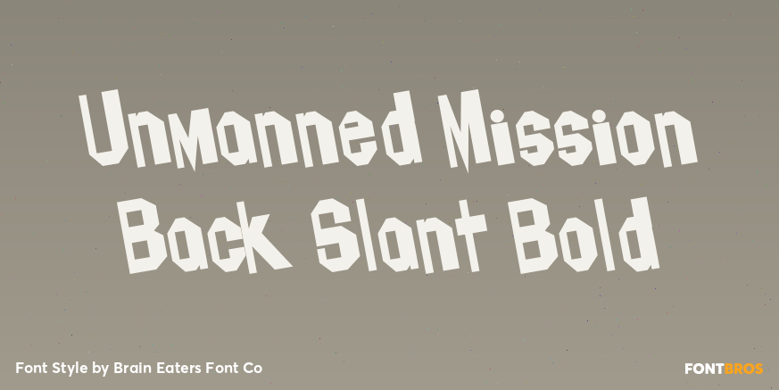 Unmanned Mission Back Slant Bold Font Poster #1