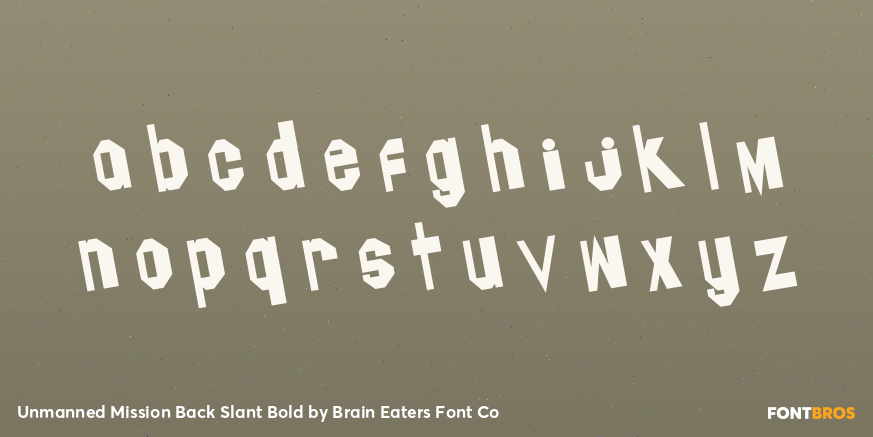 Unmanned Mission Back Slant Bold Font Poster #3
