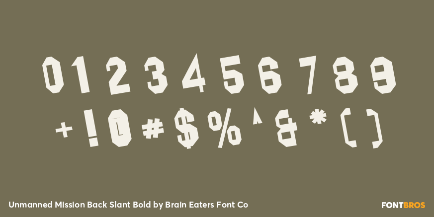 Unmanned Mission Back Slant Bold Font Poster #4