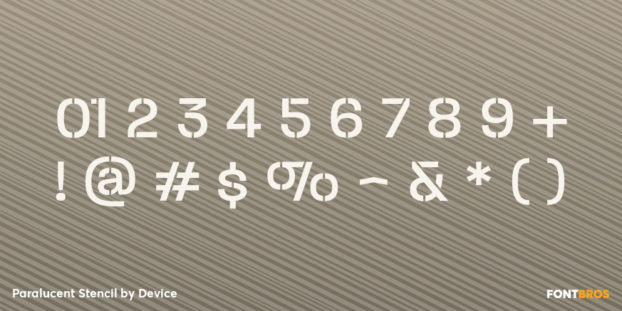 Paralucent Stencil Font Poster #4