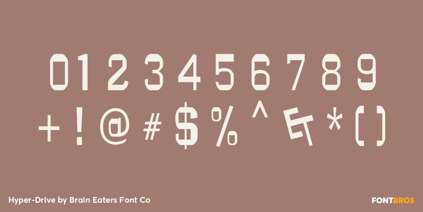 Hyper-Drive Font Poster #4