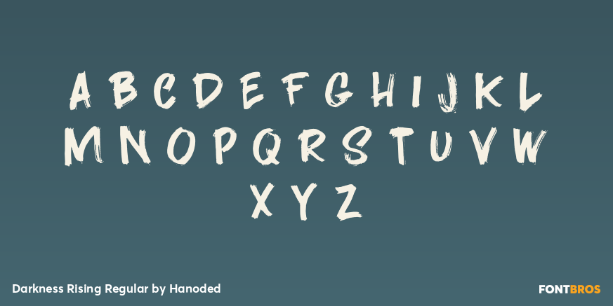 Darkness Rising Regular Font Poster #2