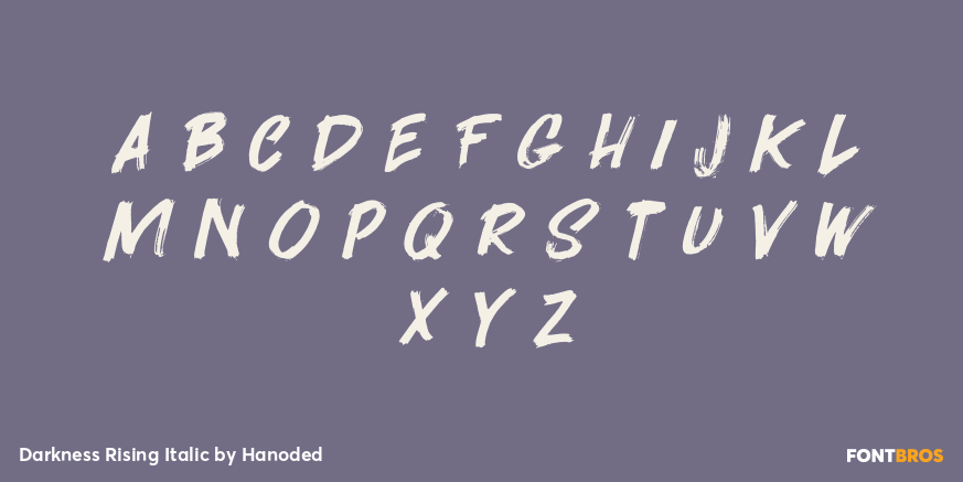 Darkness Rising Italic Font Poster #2