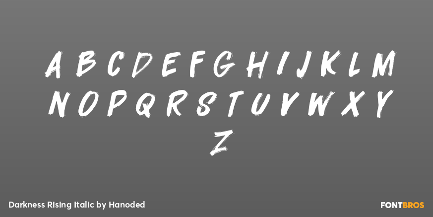 Darkness Rising Italic Font Poster #3