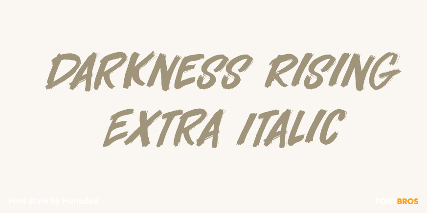 Darkness Rising Extra Italic Poster