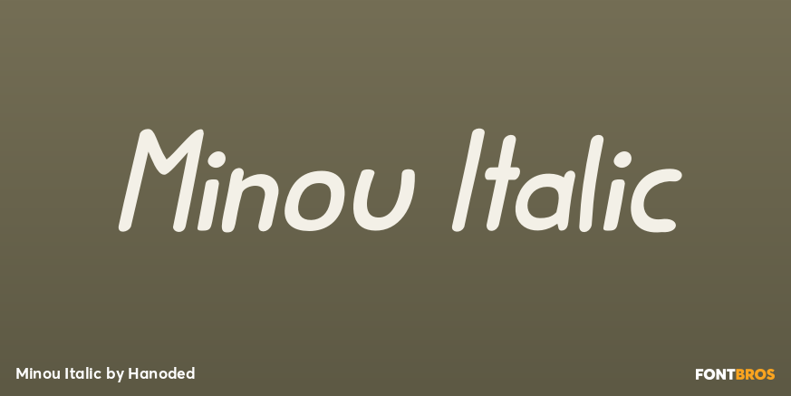 Minou Italic Font Poster #1