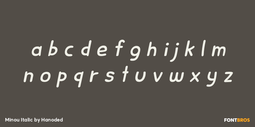 Minou Italic Font Poster #3