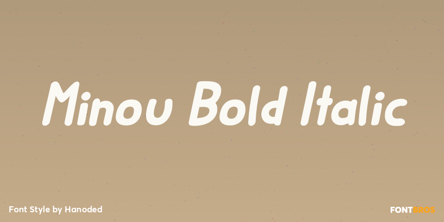 Minou Bold Italic Font Poster #1