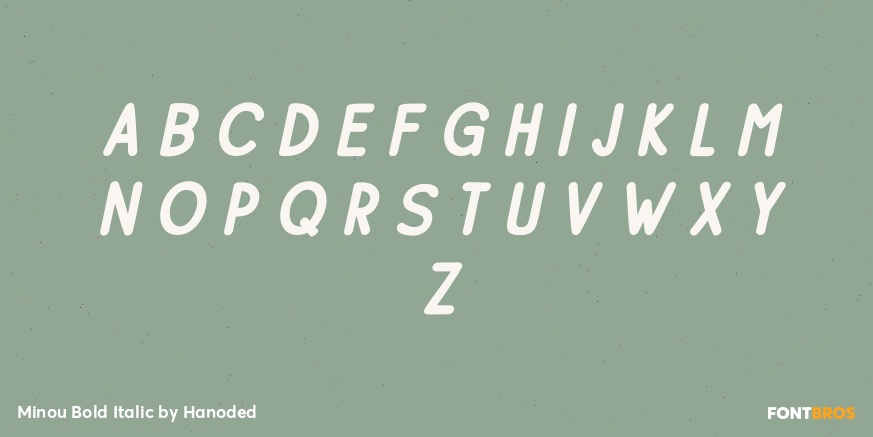 Minou Bold Italic Font Poster #2