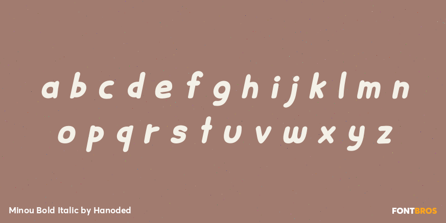 Minou Bold Italic Font Poster #3