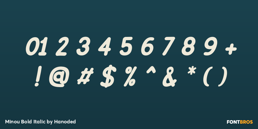 Minou Bold Italic Font Poster #4