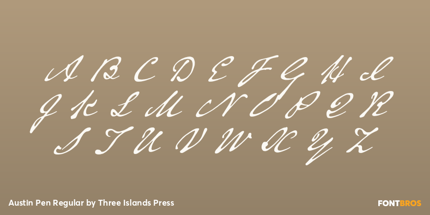 Austin Pen Regular Font Poster #2