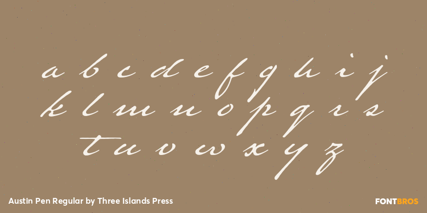Austin Pen Regular Font Poster #3
