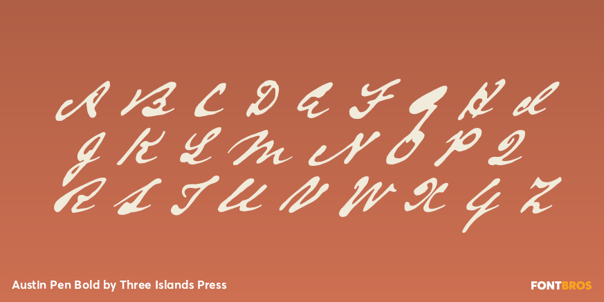 Austin Pen Bold Font Poster #2