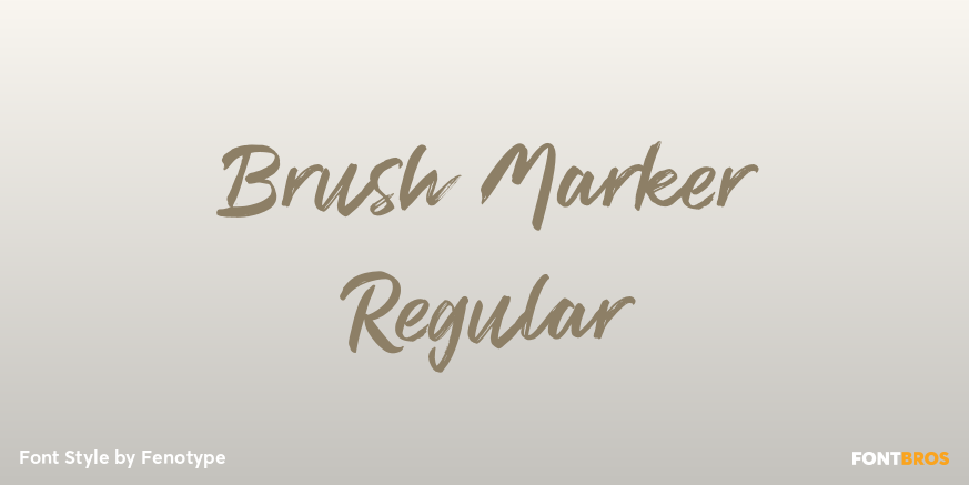 Brush Marker Regular Font Poster #1