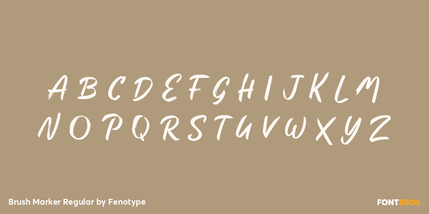 Brush Marker Regular Font Poster #2