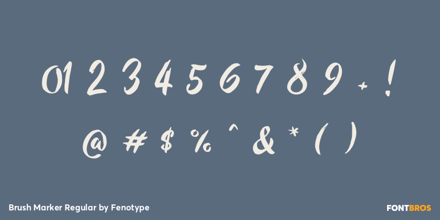 Brush Marker Regular Font Poster #4