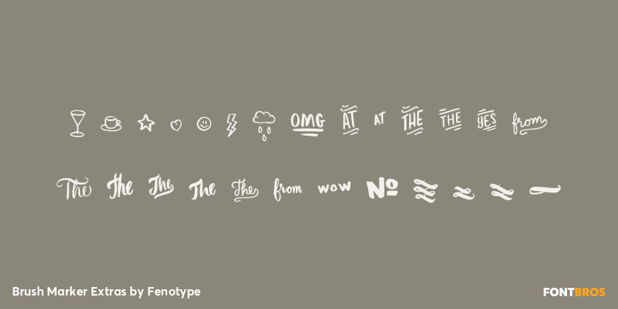Brush Marker Extras Font Poster #2