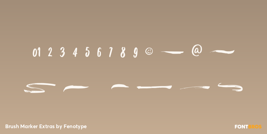 Brush Marker Extras Font Poster #4