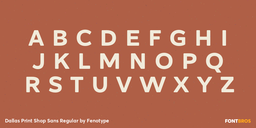 Dallas Print Shop Sans Regular Font Poster #2