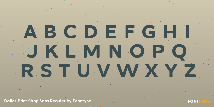 Dallas Print Shop Sans Regular Font Poster #3