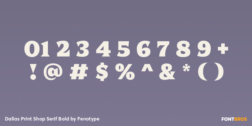 Dallas Print Shop Serif Bold Font Poster #1