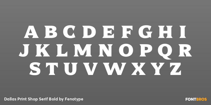 Dallas Print Shop Serif Bold Font Poster #3