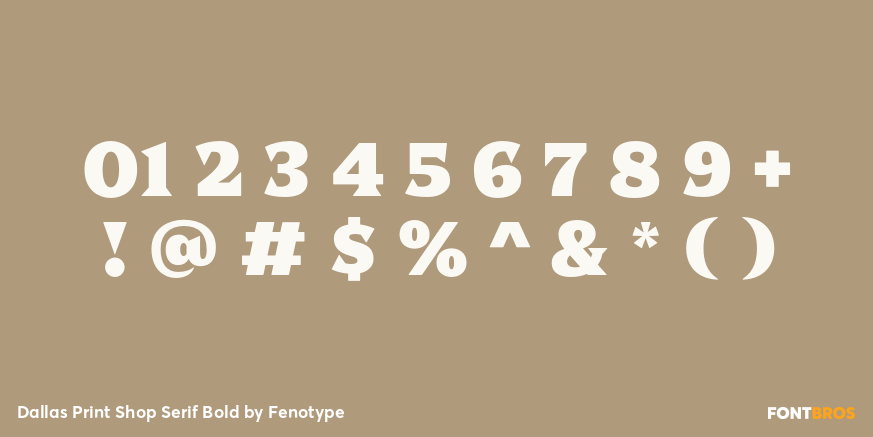 Dallas Print Shop Serif Bold Font Poster #4