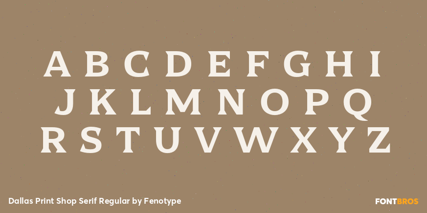 Dallas Print Shop Serif Regular Font Poster #2