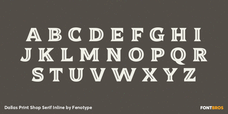 Dallas Print Shop Serif Inline Font Poster #3