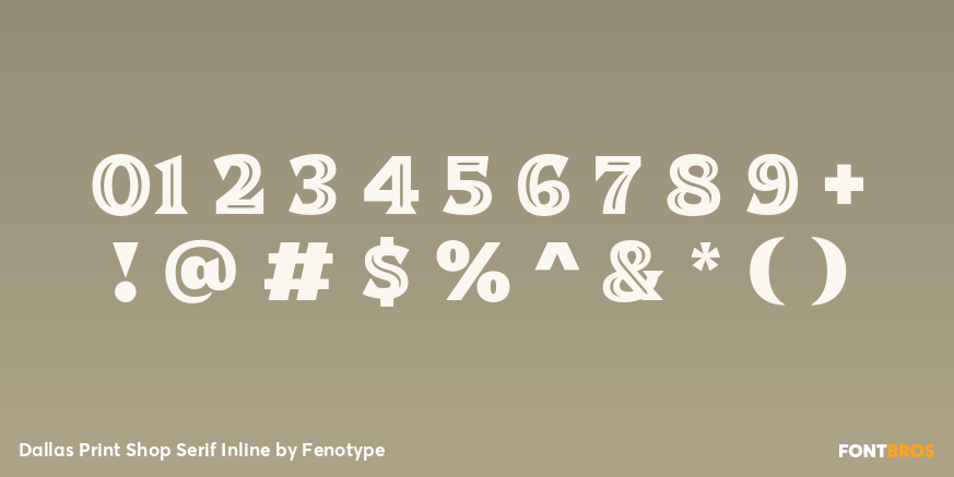 Dallas Print Shop Serif Inline Font Poster #4