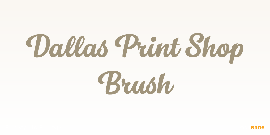 Dallas Print Shop Brush Poster
