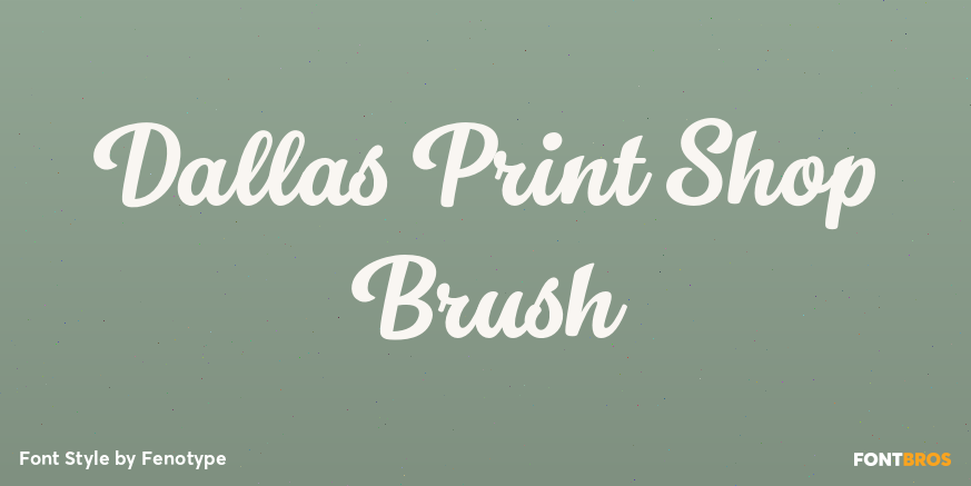 Dallas Print Shop Brush Poster