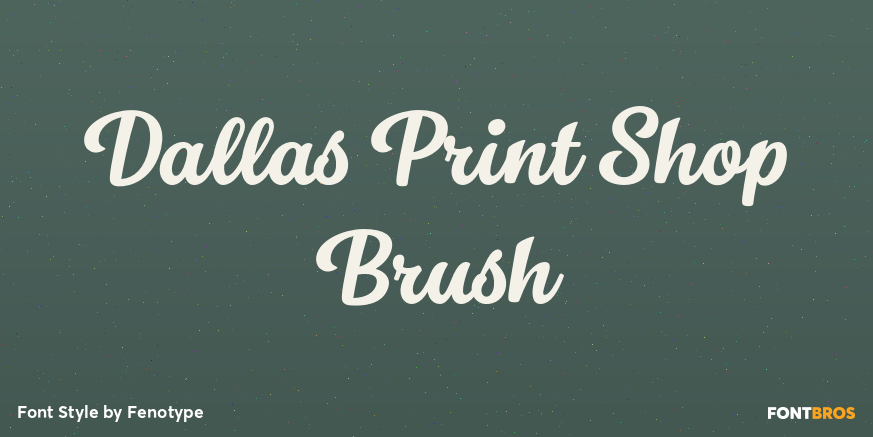 Dallas Print Shop Brush Poster